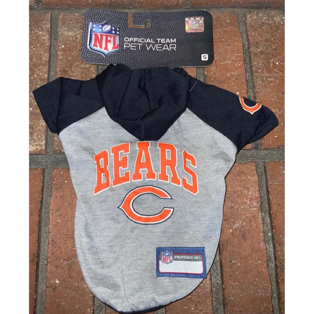 NFL Official Team Chicago Bears Hooded Shirt Size S